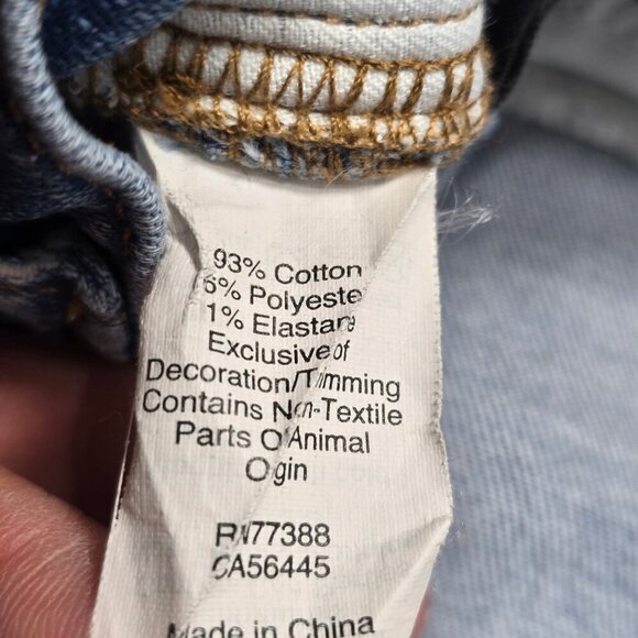 Madewell Cali Demi Boot Cut Denim Buttonfly Comfort Stretch Jeans Chewed Hem - Picture 9 of 9